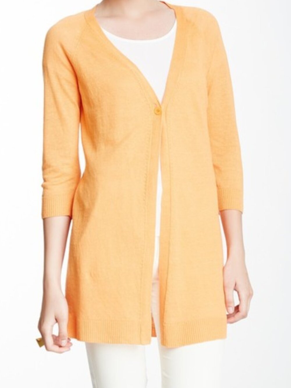 Lafayette 148 New York 100% Linen Cardigan Clementine NWT Size M